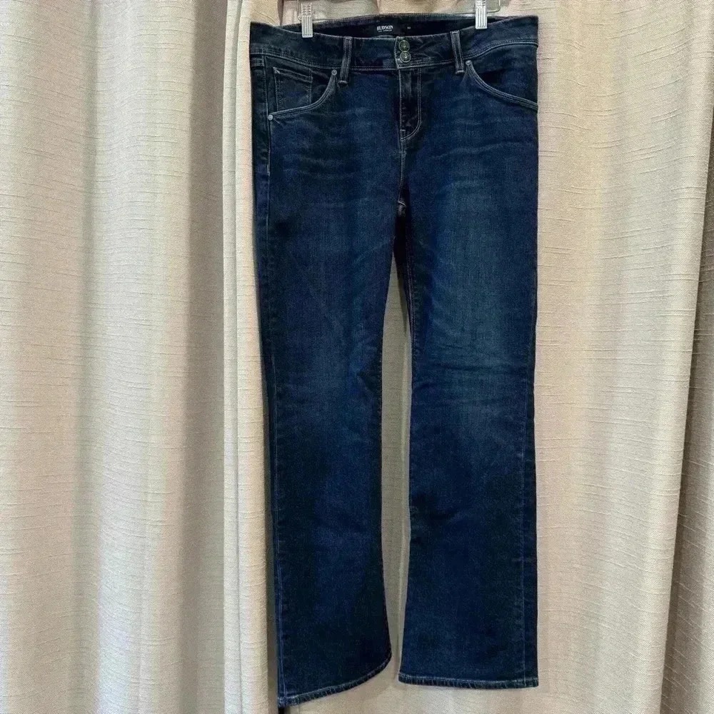 Hudson Los Angeles Beth Mid Rise Beth Boot Denim Jean Size 33
